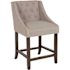 Carnegy Avenue 24 in. Light Gray Fabric Bar Stool