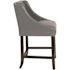 Carnegy Avenue 24 in. Light Gray Leather Bar Stool