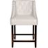 Carnegy Avenue 24 in. White Leather Bar Stool