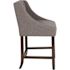 Carnegy Avenue 24 in. Dark Gray Fabric Bar Stool