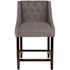 Carnegy Avenue 24 in. Dark Gray Fabric Bar Stool
