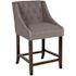 Carnegy Avenue 24 in. Dark Gray Fabric Bar Stool