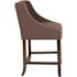 Carnegy Avenue 24 in. Brown Fabric Bar Stool