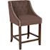 Carnegy Avenue 24 in. Brown Fabric Bar Stool