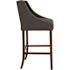 Carnegy Avenue 28 in. Charcoal Fabric Bar Stool