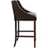 Carnegy Avenue 28 in. Brown Leather Bar Stool