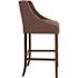 Carnegy Avenue 28 in. Brown Fabric Bar Stool