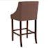 Carnegy Avenue 28 in. Brown Fabric Bar Stool