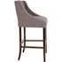 Carnegy Avenue 28 in. Dark Gray Fabric Bar Stool