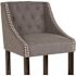 Carnegy Avenue 28 in. Dark Gray Fabric Bar Stool