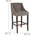 Carnegy Avenue 28 in. Dark Gray Fabric Bar Stool