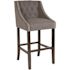 Carnegy Avenue 28 in. Dark Gray Fabric Bar Stool