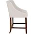 Carnegy Avenue 24 in. White Leather Bar Stool
