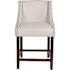Carnegy Avenue 24 in. White Leather Bar Stool