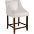 Carnegy Avenue 24 in. White Leather Bar Stool