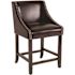 Carnegy Avenue 24 in. Brown Leather Bar Stool