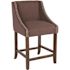 Carnegy Avenue 24 in. Brown Fabric Bar Stool
