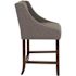 Carnegy Avenue 24 in. Dark Gray Fabric Bar Stool