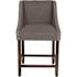 Carnegy Avenue 24 in. Dark Gray Fabric Bar Stool