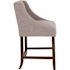 Carnegy Avenue 24 in. Light Gray Fabric Bar Stool