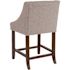 Carnegy Avenue 24 in. Light Gray Fabric Bar Stool