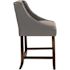 Carnegy Avenue 24 in. Light Gray Leather Bar Stool