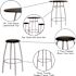Carnegy Avenue 28 in. Bar Height Black Bar Stool