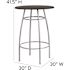 Carnegy Avenue 28 in. Bar Height Black Bar Stool