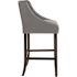 Carnegy Avenue 24 in. Light Gray Leather Bar Stool