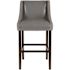 Carnegy Avenue 24 in. Light Gray Leather Bar Stool