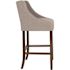 Carnegy Avenue 28 in. Light Gray Fabric Bar Stool