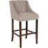 Carnegy Avenue 28 in. Light Gray Fabric Bar Stool