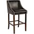 Carnegy Avenue 24 in. Black Leather Bar Stool