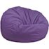 Flash Furniture Duncan Purple Microfiber 42 in. Bean Bag Oversized Solid Purple Refillable for All Ages