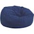 Flash Furniture Duncan Denim Microfiber 42 in. Bean Bag Oversized Solid Purple Refillable for All Ages