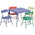 Carnegy Avenue Mindy Blue Kids 5-Piece Folding Table and Chair Set