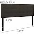 Black Bedford Tufted Upholstered Headboard for Queen Size Bed, Adjustable Height Contemporary Fabric Tufted Headboard