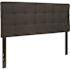 Black Bedford Tufted Upholstered Headboard for Full Size Bed, Adjustable Height Contemporary Fabric Tufted Headboard