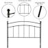 Carnegy Avenue Woodstock Black Full Size Headboard Type with Black Metal Frame