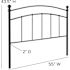 Carnegy Avenue Woodstock Black Full Size Headboard Type with Black Metal Frame