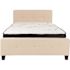 Flash Furniture Beige Full Platform Bed and Mattress Set