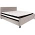 Flash Furniture Light Gray King Platform Bed and Mattress Set