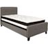 Carnegy Avenue Dark Gray Twin Platform Bed and Mattress Set