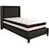 Carnegy Avenue Black Twin Platform Bed and Mattress Set