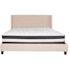 Flash Furniture Beige King Platform Bed and Mattress Set