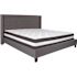 Flash Furniture Dark Gray King Platform Bed and Mattress Set