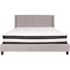 Flash Furniture Light Gray King Platform Bed and Mattress Set