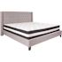 Flash Furniture Light Gray King Platform Bed and Mattress Set