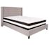 Flash Furniture Light Gray Queen Platform Bed and Mattress Set