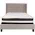 Flash Furniture Light Gray Full Platform Bed and Mattress Set